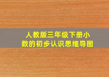 人教版三年级下册小数的初步认识思维导图