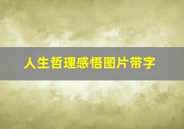 人生哲理感悟图片带字