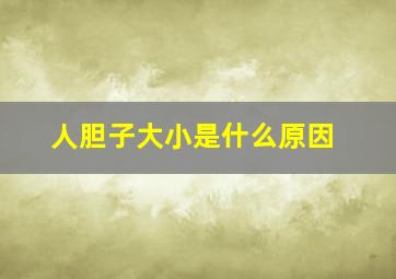 人胆子大小是什么原因