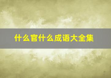 什么官什么成语大全集