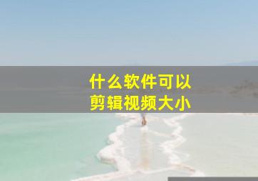 什么软件可以剪辑视频大小