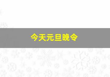 今天元旦晚令