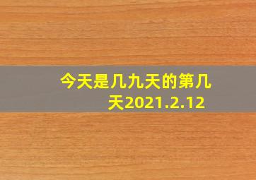 今天是几九天的第几天2021.2.12