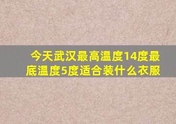 今天武汉最高温度14度最底温度5度适合装什么衣服