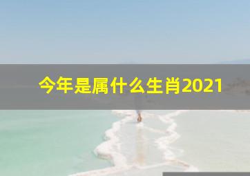 今年是属什么生肖2021