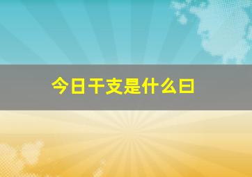 今日干支是什么曰