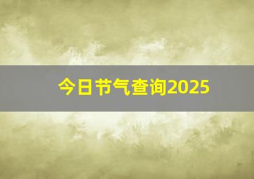 今日节气查询2025