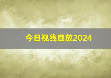 今日视线回放2024