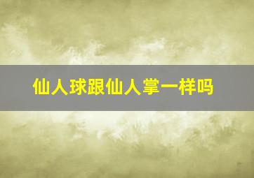 仙人球跟仙人掌一样吗