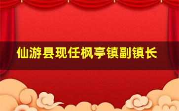 仙游县现任枫亭镇副镇长