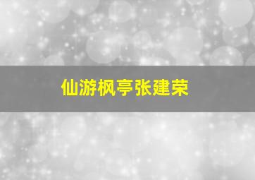 仙游枫亭张建荣