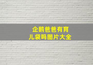 企鹅爸爸有育儿袋吗图片大全