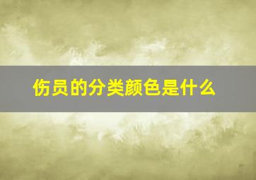 伤员的分类颜色是什么