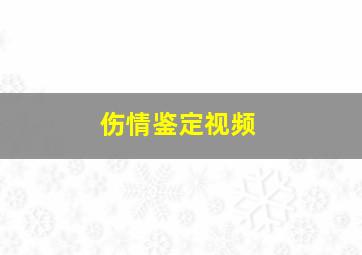 伤情鉴定视频