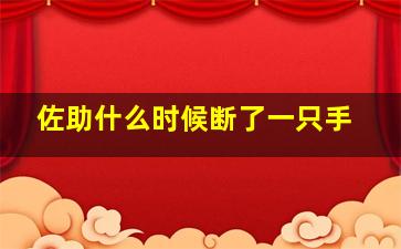 佐助什么时候断了一只手