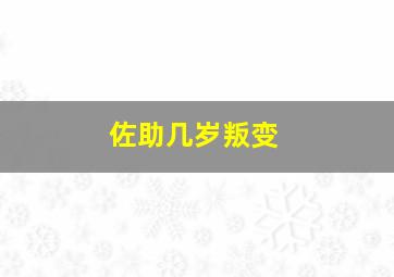 佐助几岁叛变