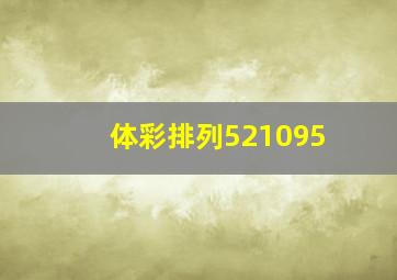 体彩排列521095