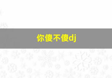 你傻不傻dj