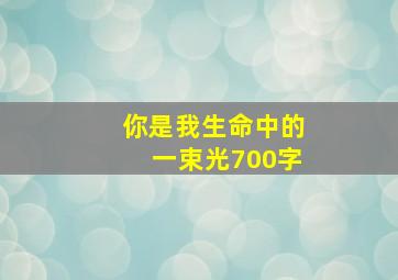 你是我生命中的一束光700字