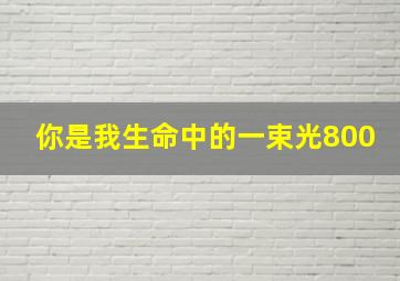 你是我生命中的一束光800