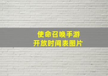 使命召唤手游开放时间表图片