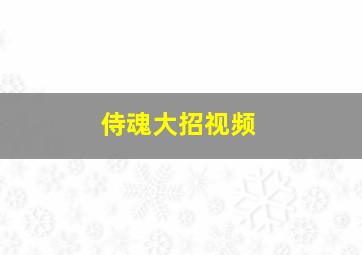 侍魂大招视频