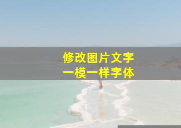 修改图片文字一模一样字体