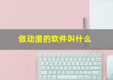 做动漫的软件叫什么