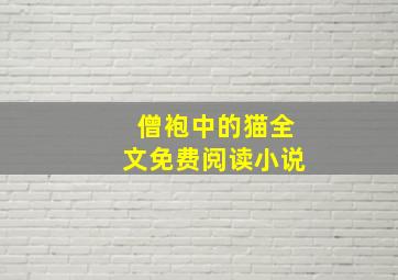 僧袍中的猫全文免费阅读小说