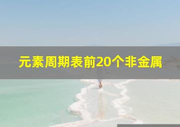 元素周期表前20个非金属