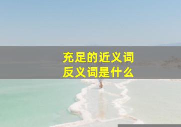 充足的近义词反义词是什么