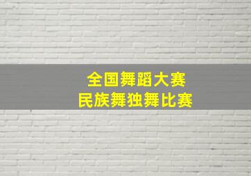 全国舞蹈大赛民族舞独舞比赛