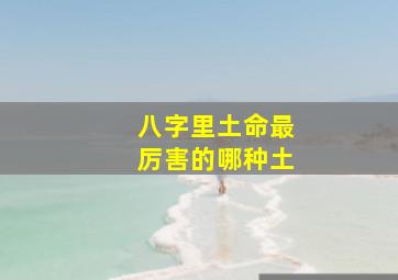 八字里土命最厉害的哪种土