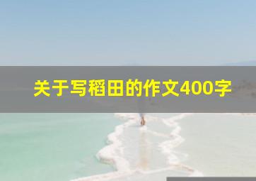 关于写稻田的作文400字