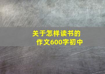 关于怎样读书的作文600字初中