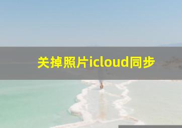 关掉照片icloud同步