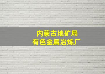 内蒙古地矿局有色金属冶炼厂