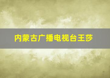 内蒙古广播电视台王莎