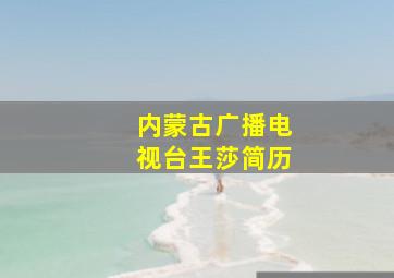 内蒙古广播电视台王莎简历