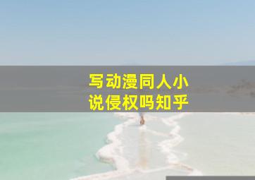 写动漫同人小说侵权吗知乎