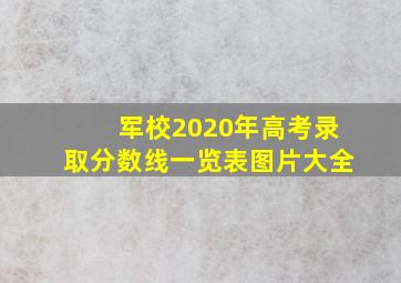 军校2020年高考录取分数线一览表图片大全