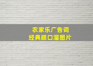 农家乐广告词经典顺口溜图片