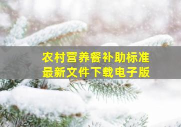 农村营养餐补助标准最新文件下载电子版