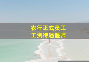 农行正式员工工资待遇偃师