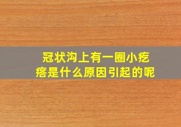 冠状沟上有一圈小疙瘩是什么原因引起的呢