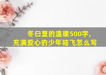 冬曰里的温暖500字,充满爱心的少年陆飞怎么写