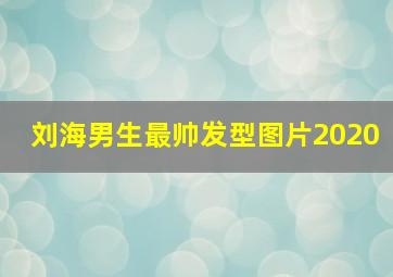 刘海男生最帅发型图片2020