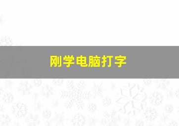 刚学电脑打字