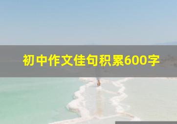 初中作文佳句积累600字