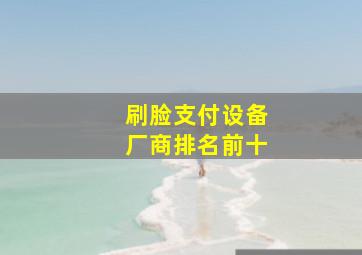 刷脸支付设备厂商排名前十